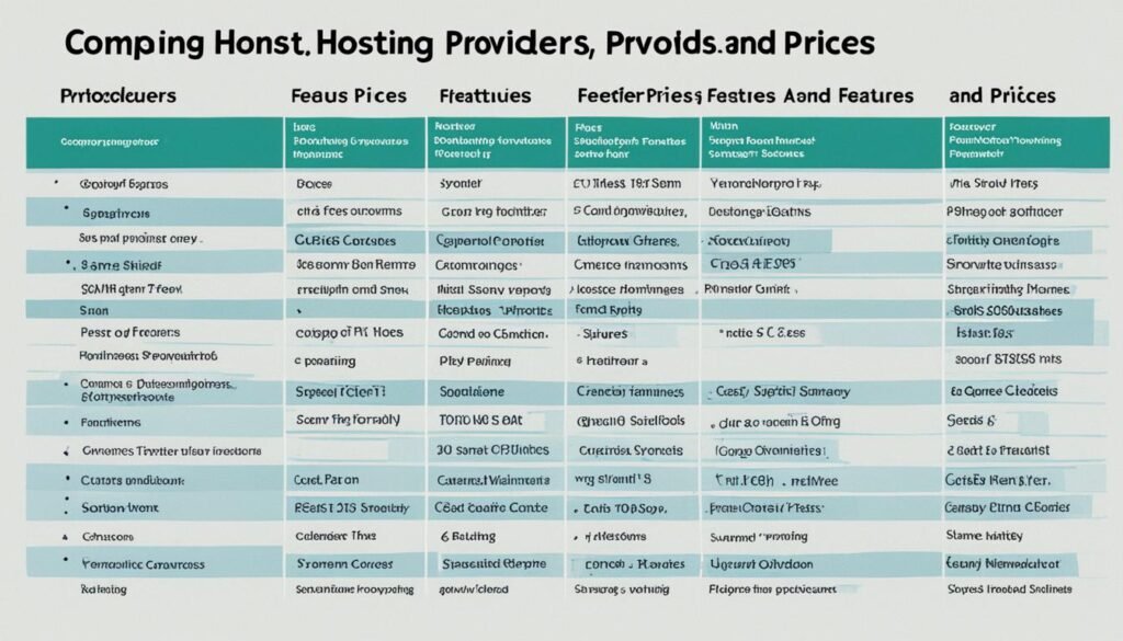 hosting provider comparison
